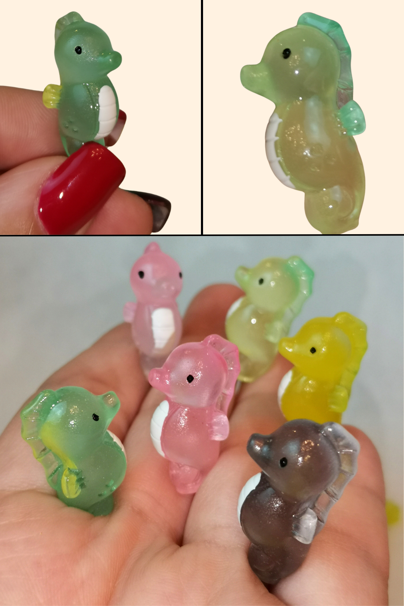 Ocean Wave Bath Bombs with Sea Horse Toys | The Vegan Potionry |