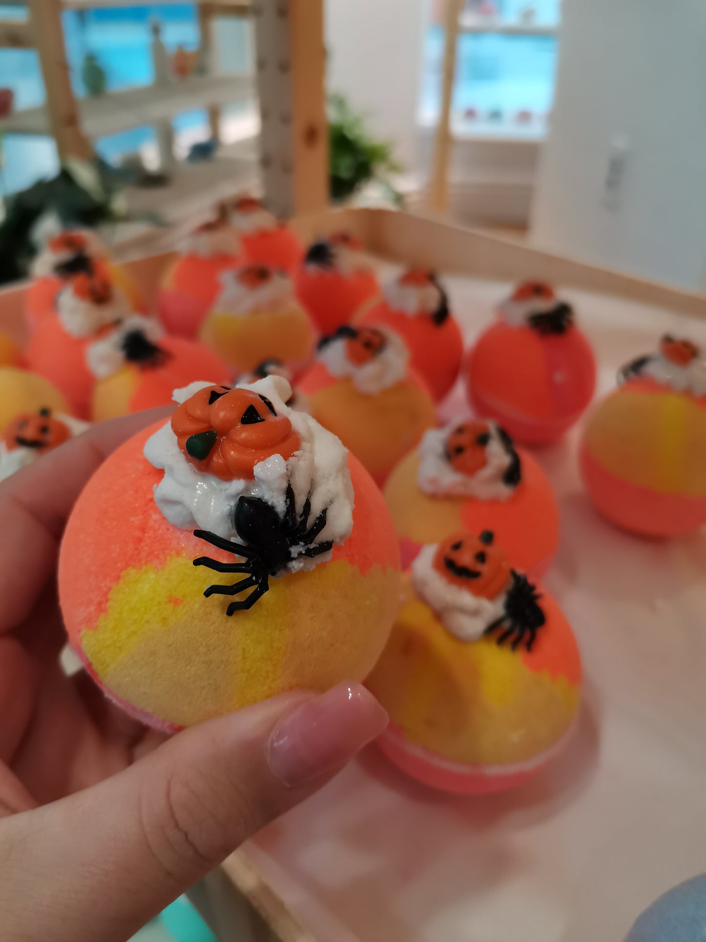 Pumpkin Spice & Scream Twice Bubbling Bath Bombs with Toys