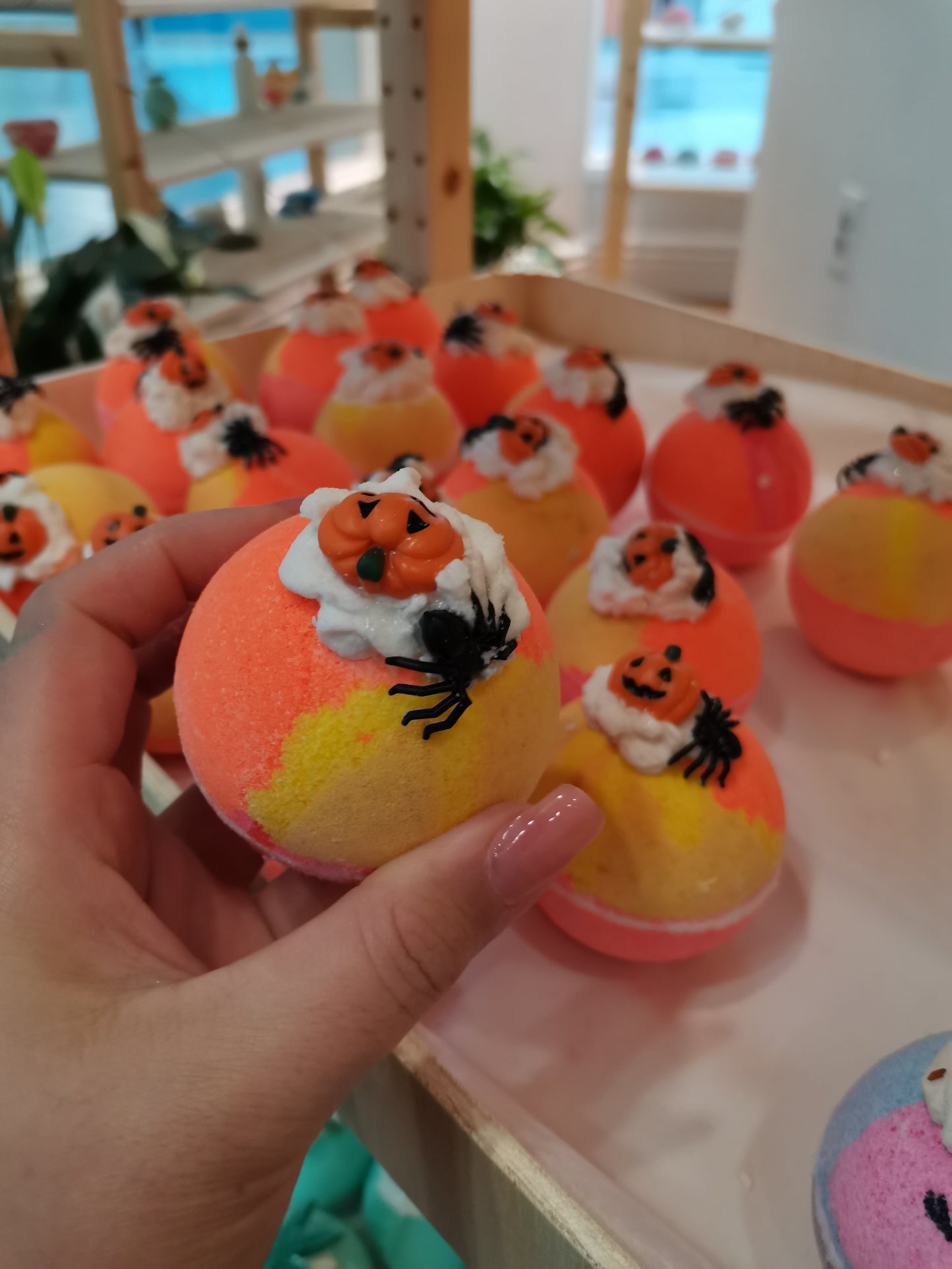 Pumpkin Spice & Scream Twice Bubbling Bath Bombs with Toys