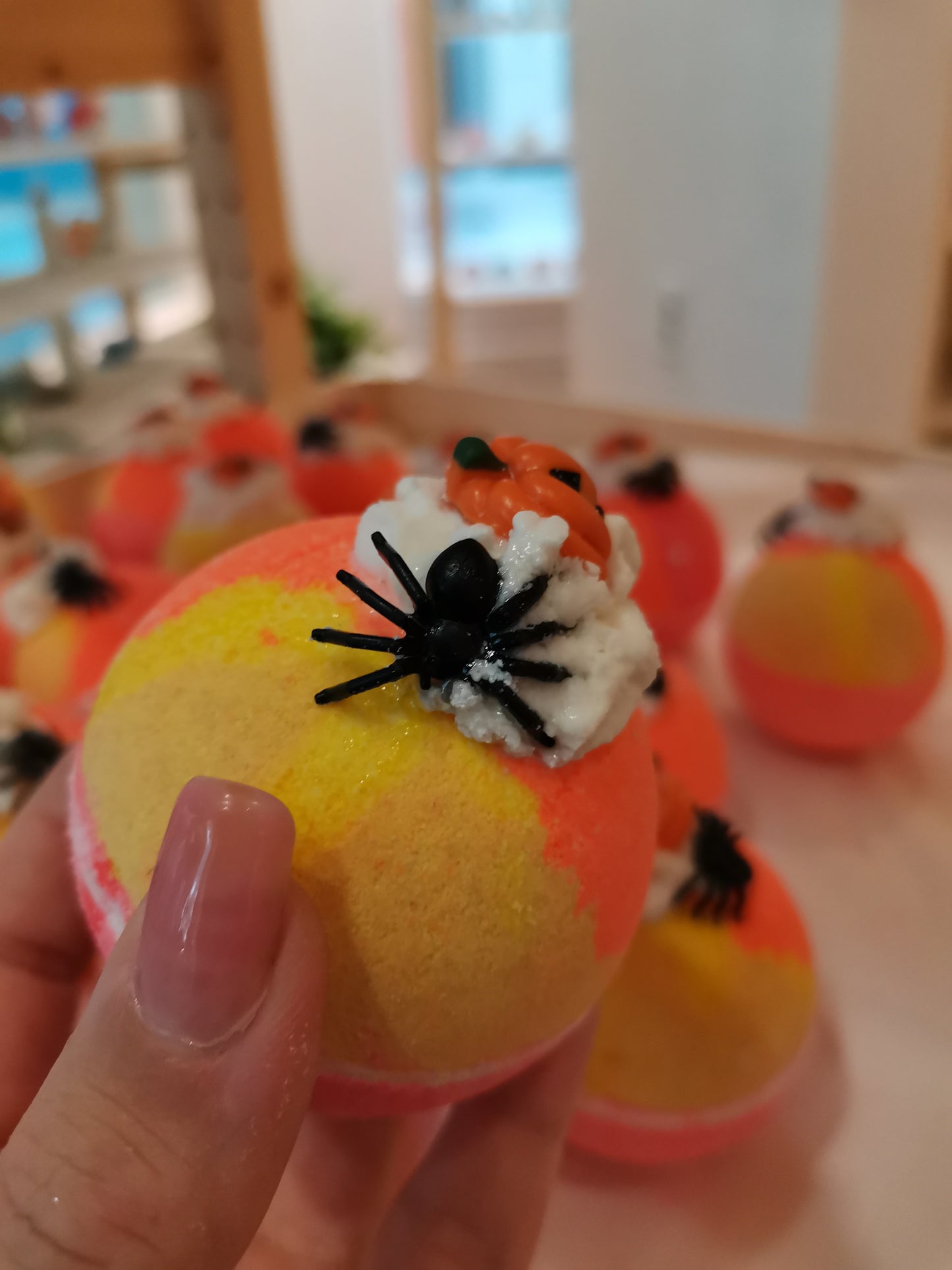Pumpkin Spice & Scream Twice Bubbling Bath Bombs with Toys