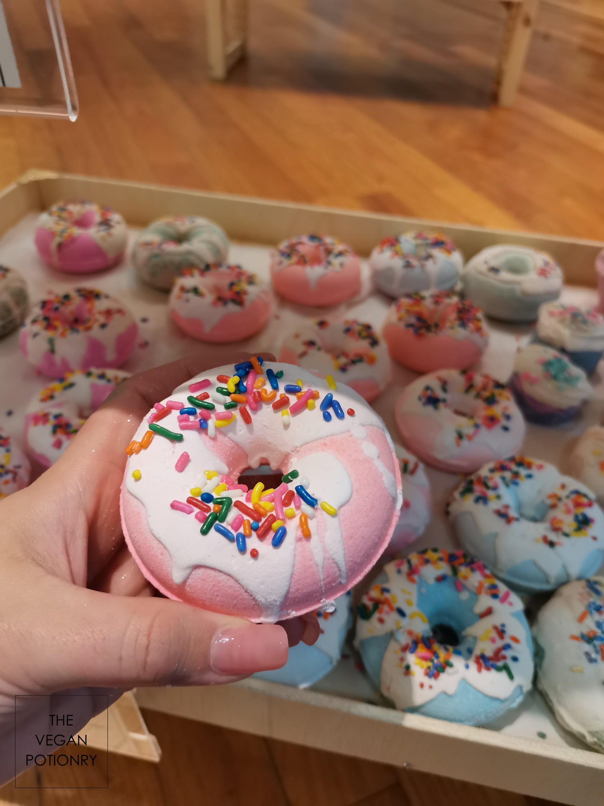 Donut Bath Bombs with Sprinkles