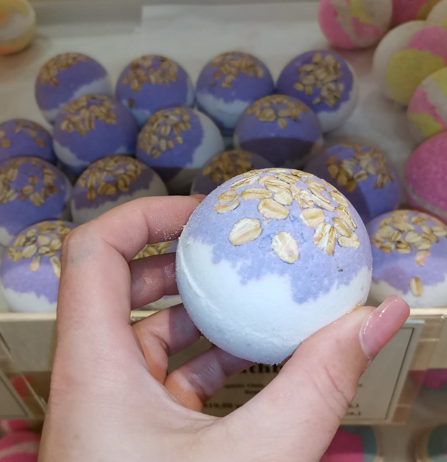 Lilac + Oats Bath Bombs