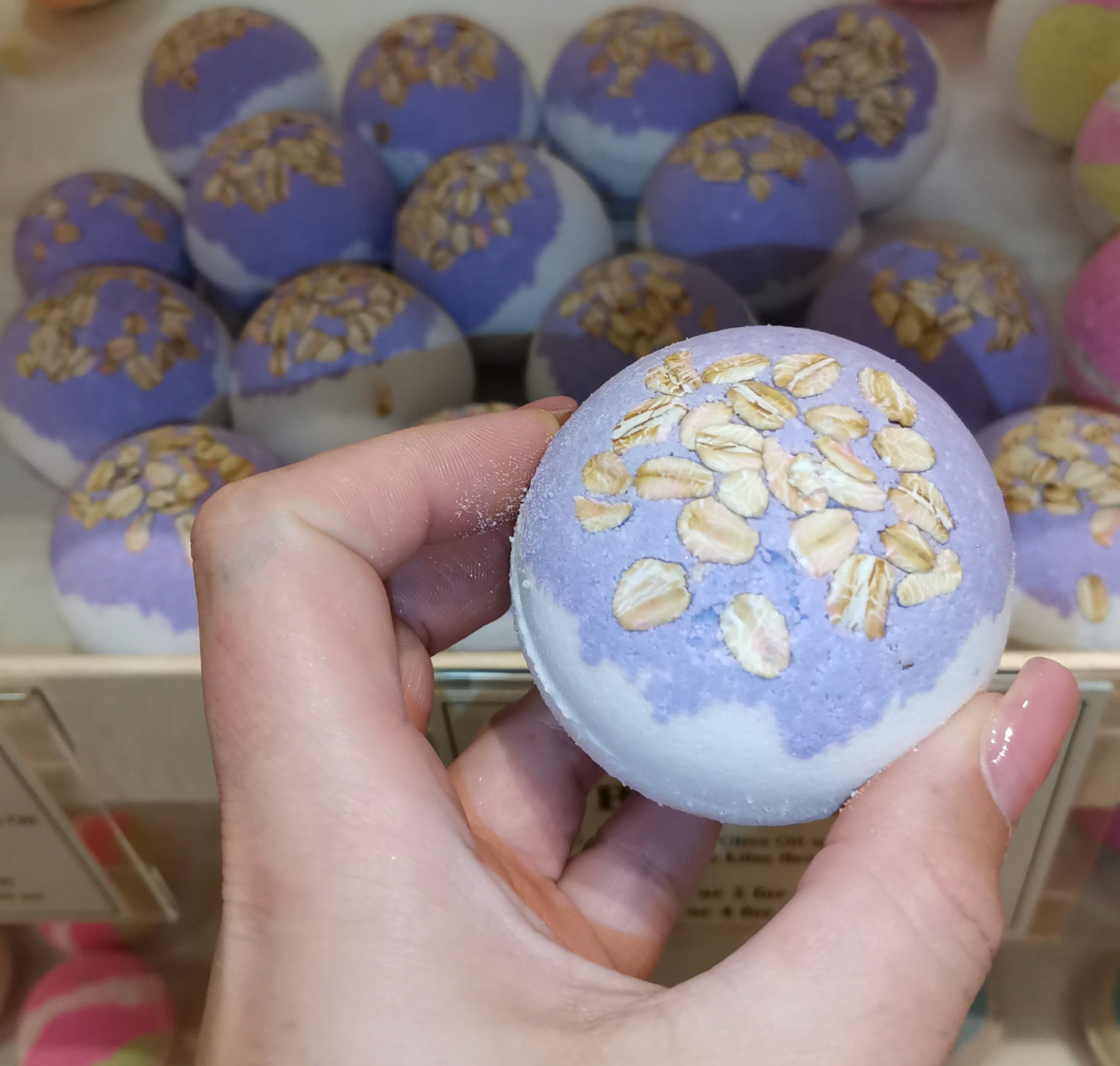 Lilac + Oats Bath Bombs