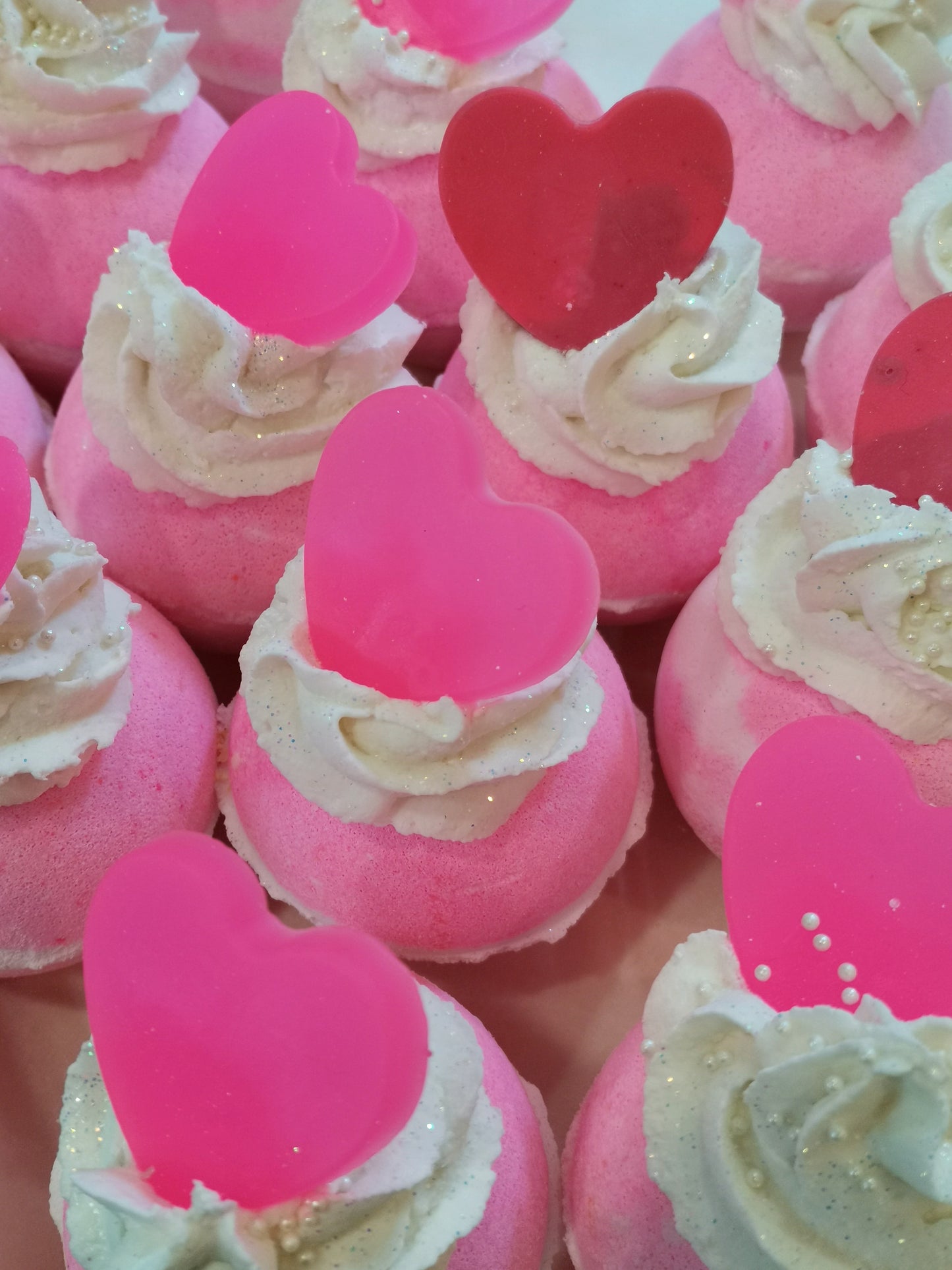 Be My Valentine Bubbling Bath Bombs with Valentines Toys | The Vegan Potionry