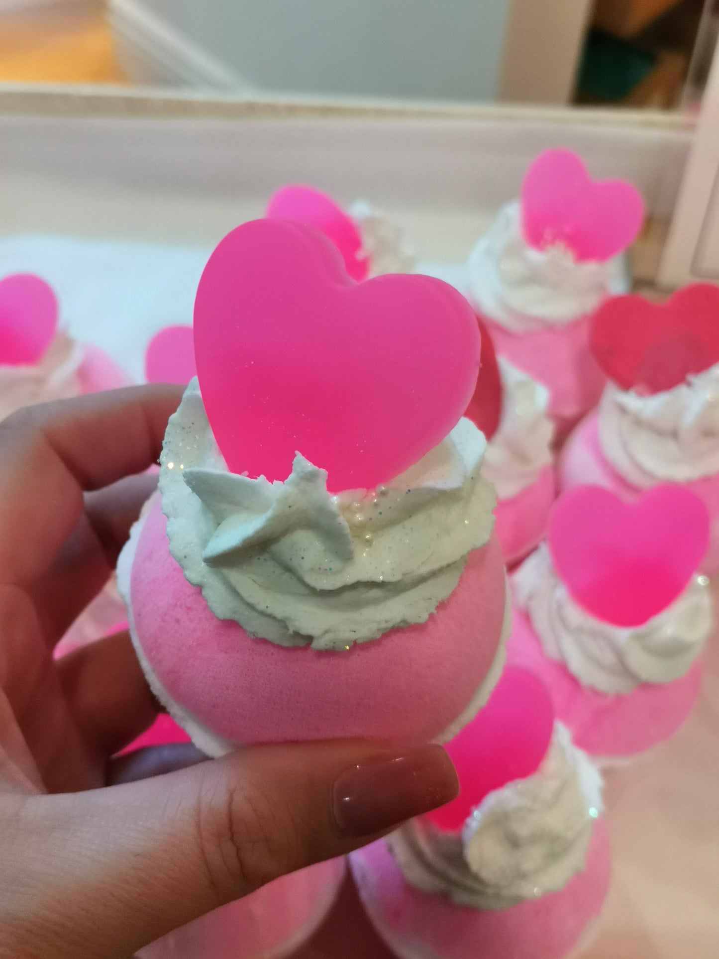 Be My Valentine Bubbling Bath Bombs with Valentines Toys | The Vegan Potionry