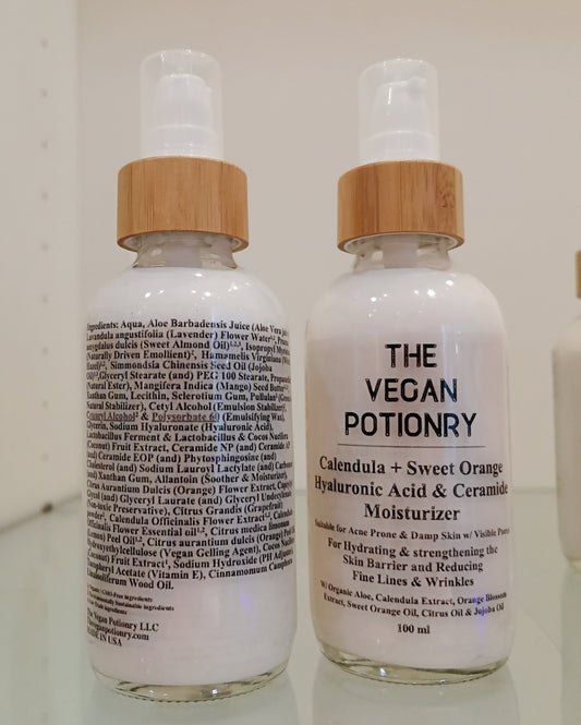 Calendula + Sweet Orange Hyaluronic Acid & Ceramide Moisturizer | The Vegan Potionry