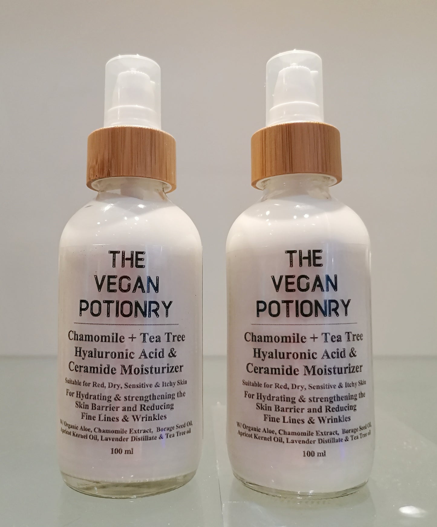 Chamomile + Tea Tree Hyaluronic Acid & Ceramide Moisturizer | The Vegan Potionry