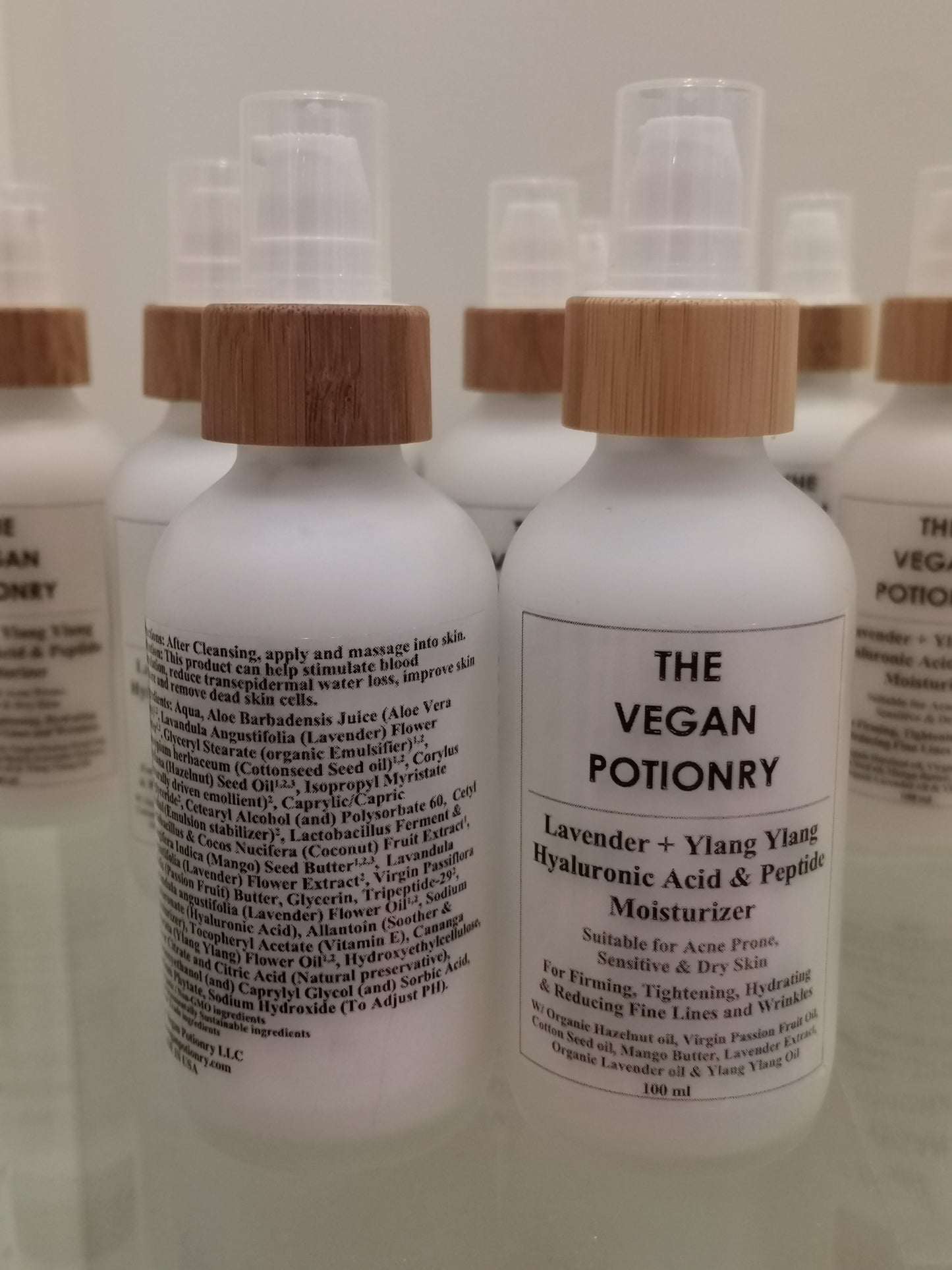 Lavender + Ylang Ylang Hyaluronic Acid & Peptide Moisturizer | The Vegan Potionry