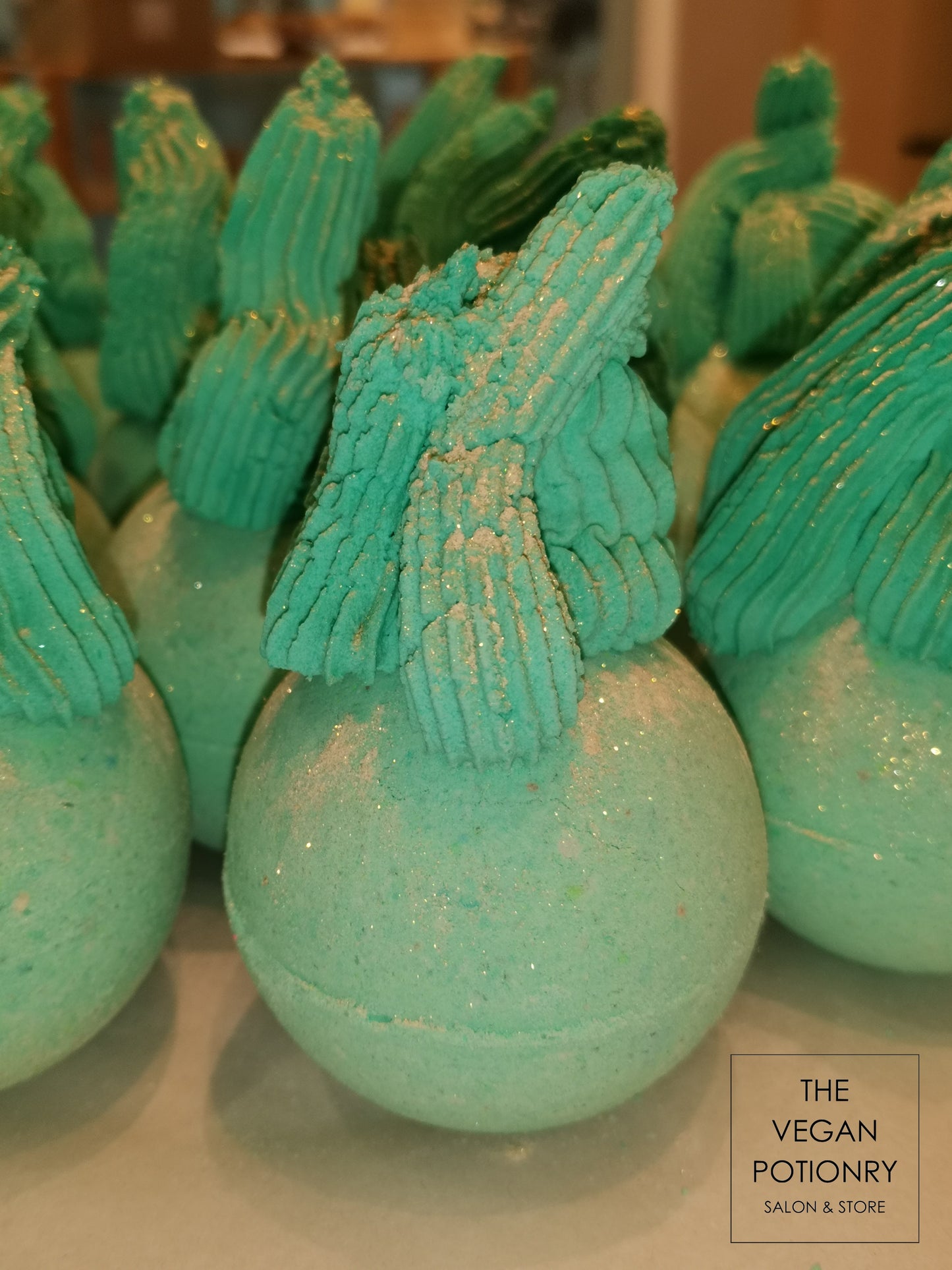 ALGAE Bubbling Bath Bombs with Axolotl Toys | The Vegan Potionry |