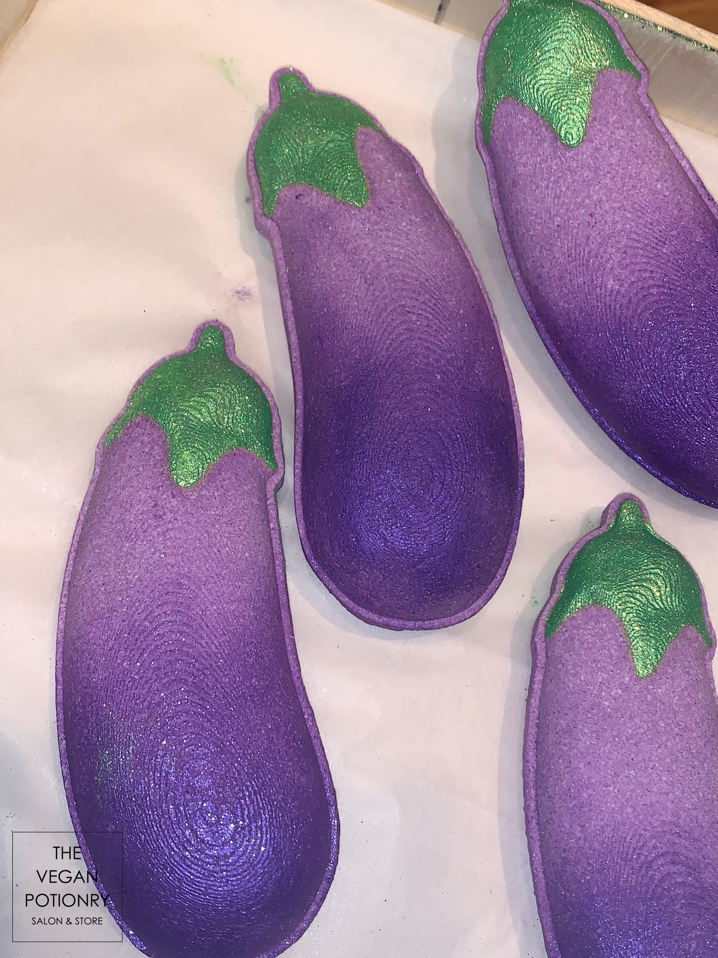 EGGPLANT Bath Bombs |The Vegan Potionry