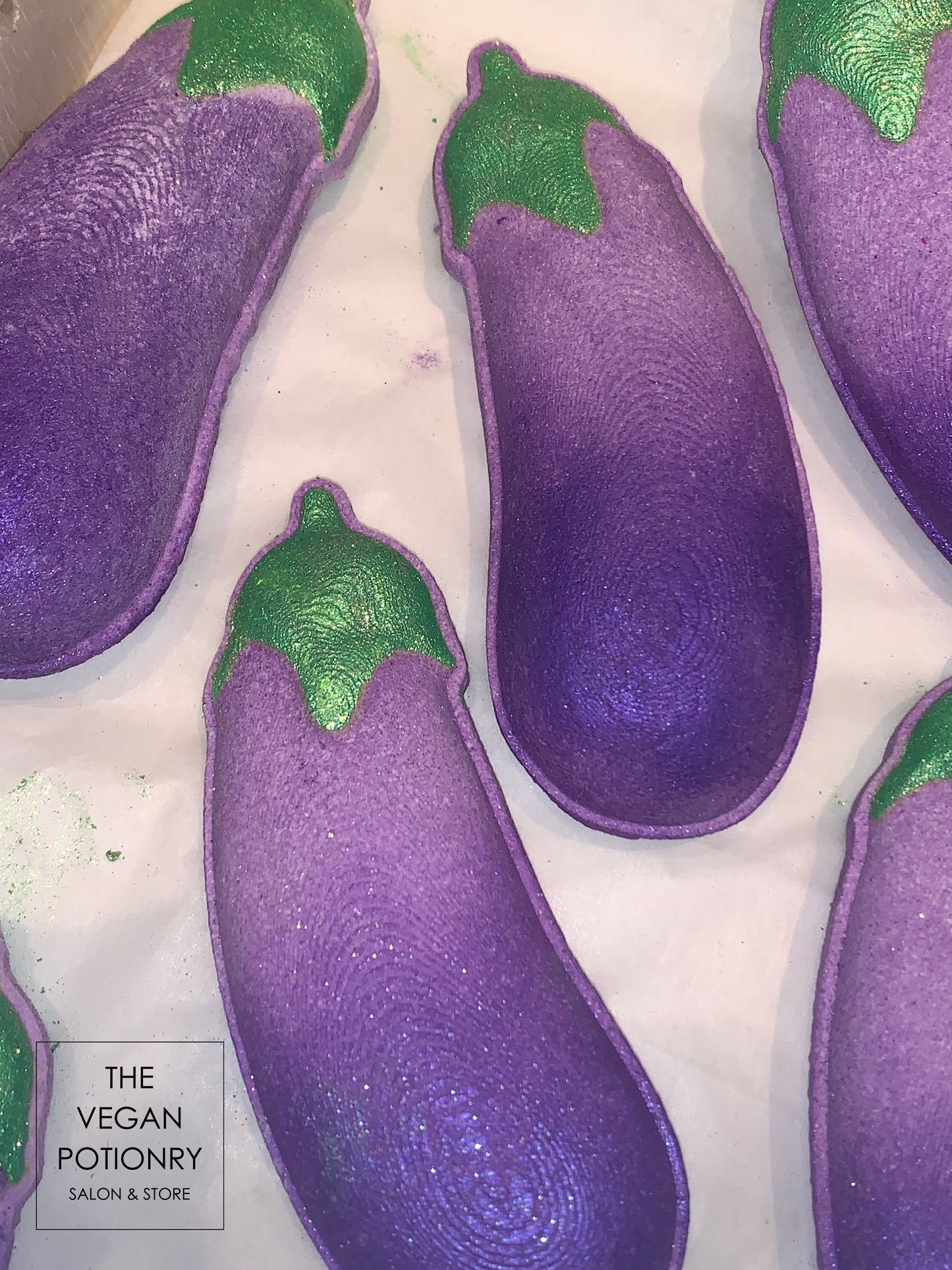 EGGPLANT Bath Bombs |The Vegan Potionry