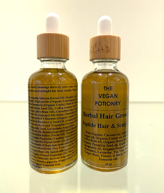 Herbal Hair Growth Peptide Hair & Scalp oil | THE VEGAN POTIONRY