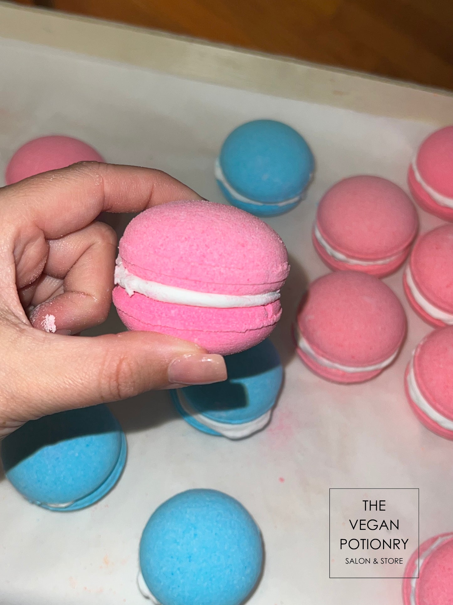 Macaron Bubbling Bath Bombs | The Vegan Potionry |