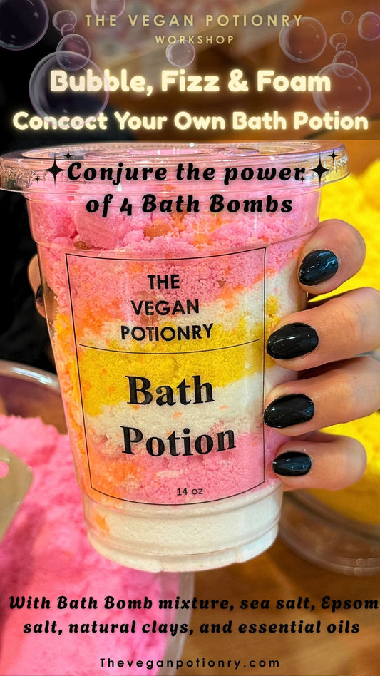 Bath Potion Making Birthday Workshop | April 17 - 5 PM | THE VEGAN POTIONRY WORKSHOP