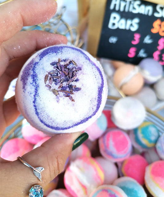 Organic Lavender Bath Bombs | The Vegan Potionry