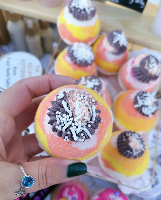 Coffee Bubbling Bath Bombs | The Vegan Potionry