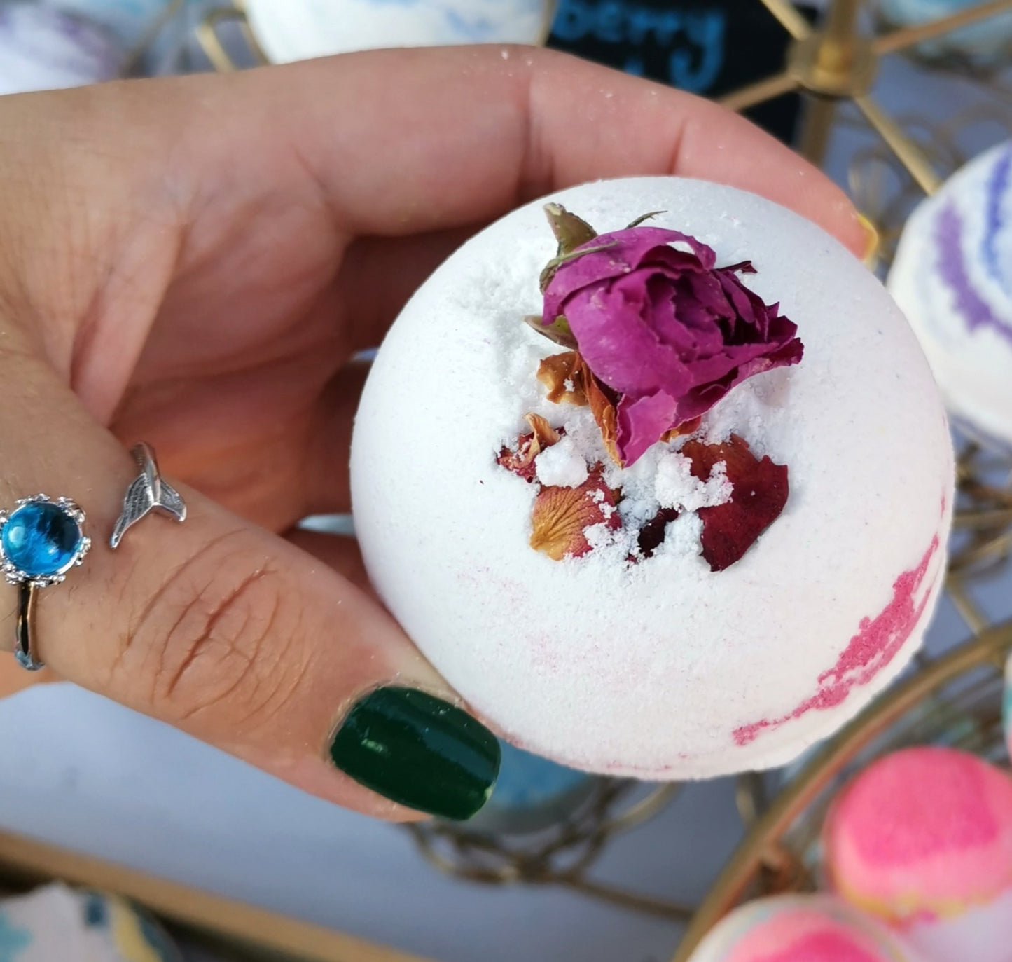 Rose Bath Bomb | The Vegan Potionry