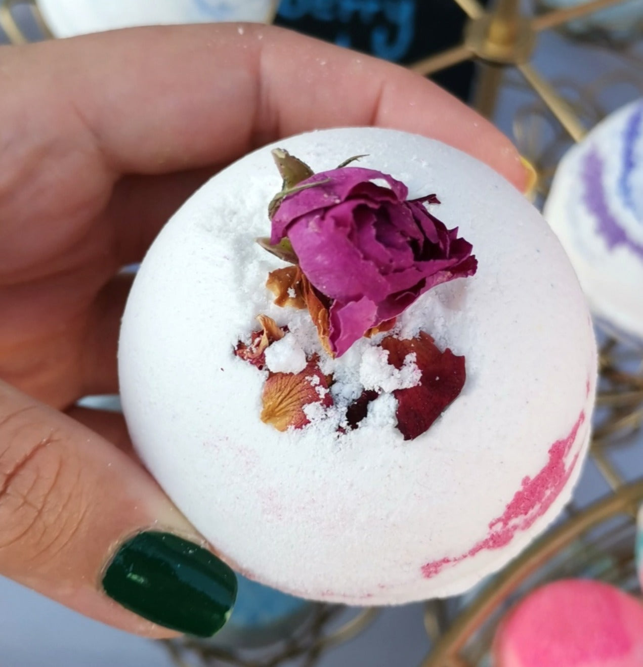 Rose Bath Bomb | The Vegan Potionry