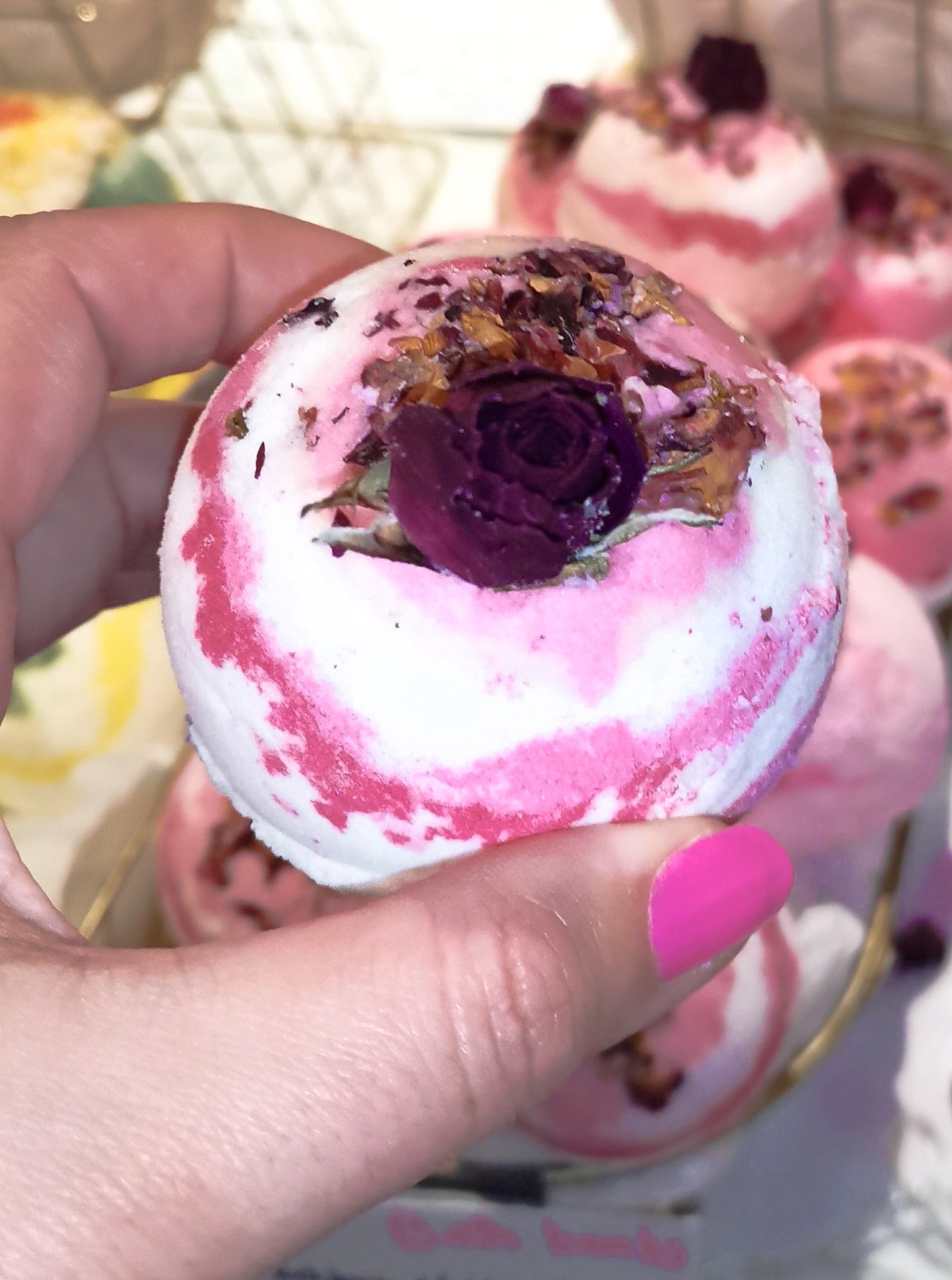Rose Bath Bomb | The Vegan Potionry