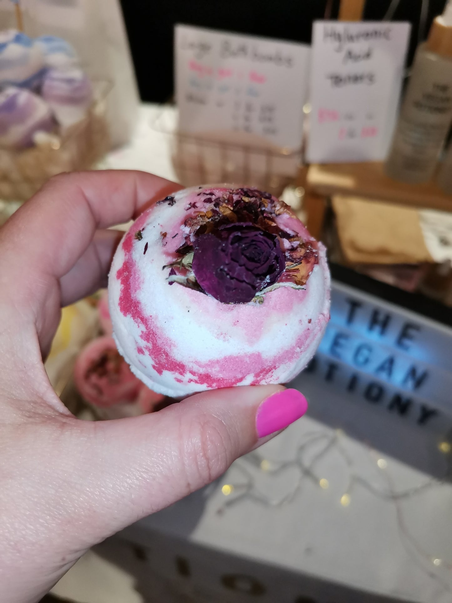 Rose Bath Bomb | The Vegan Potionry