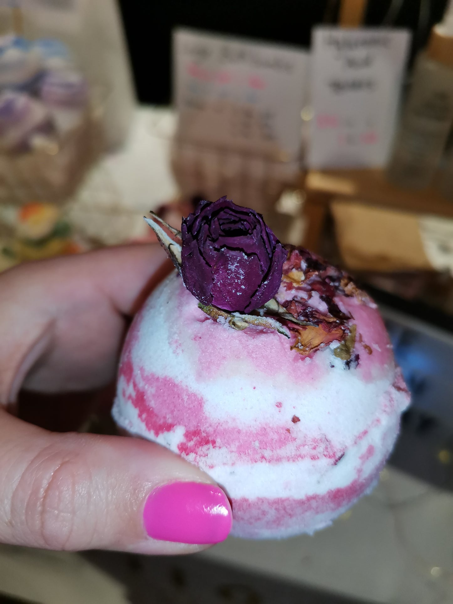 Rose Bath Bomb | The Vegan Potionry