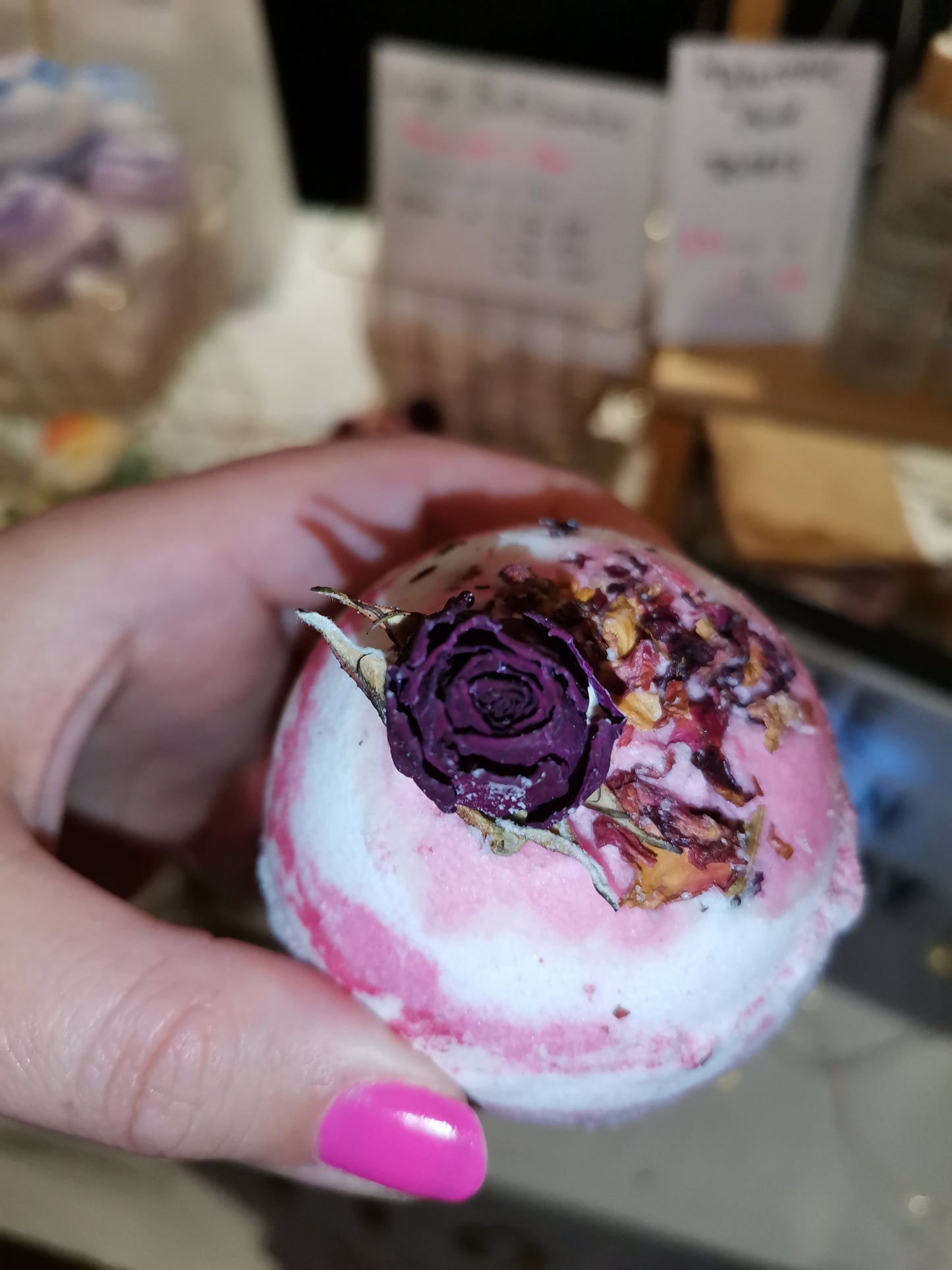 Rose Bath Bomb | The Vegan Potionry