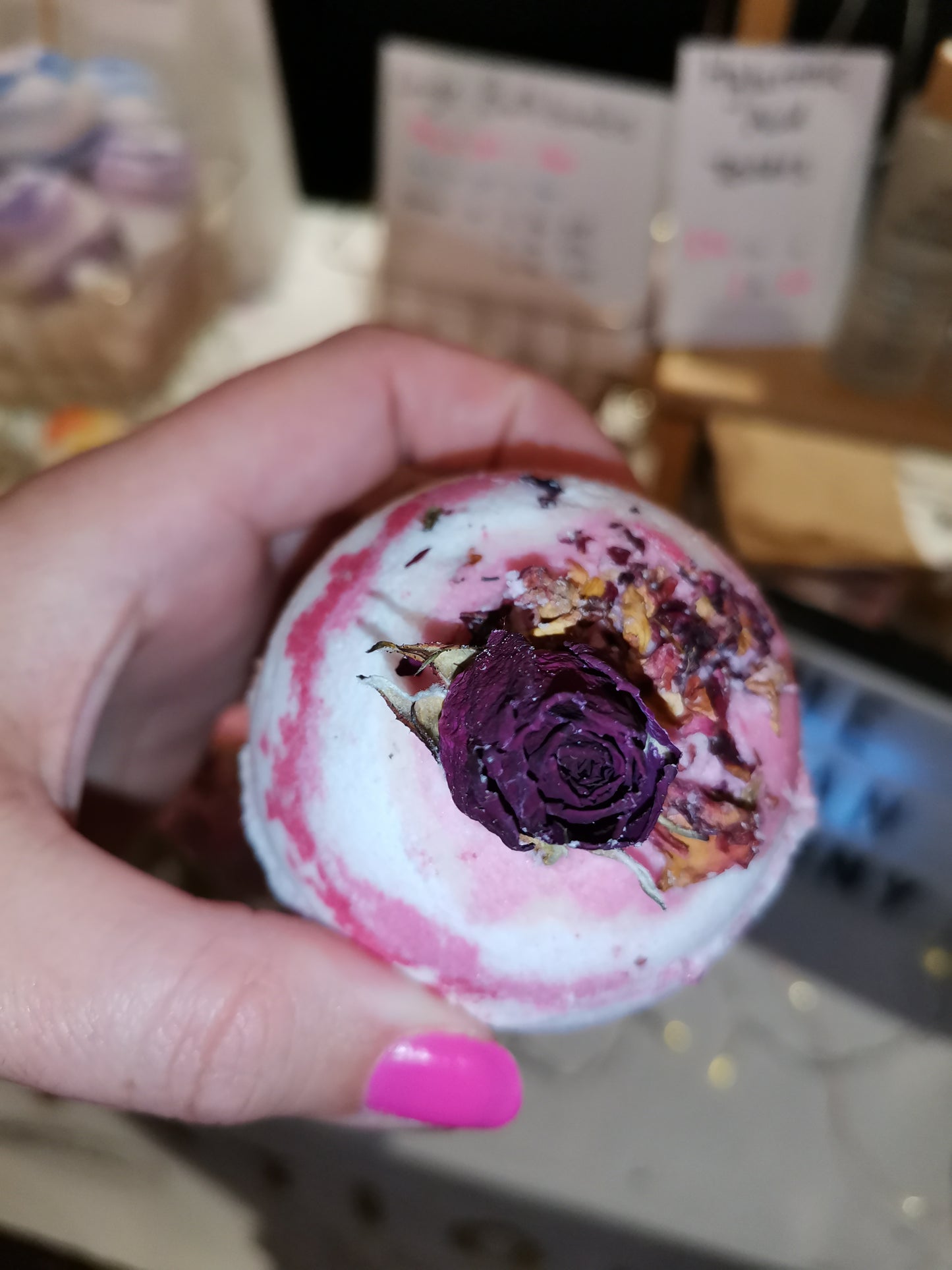 Rose Bath Bomb | The Vegan Potionry