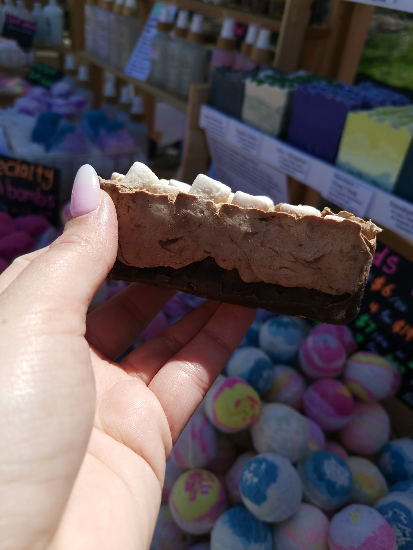 Marshmallow Coffee Cake Pie Soap | Herbal Palm Free Soap | The Vegan Potionry |