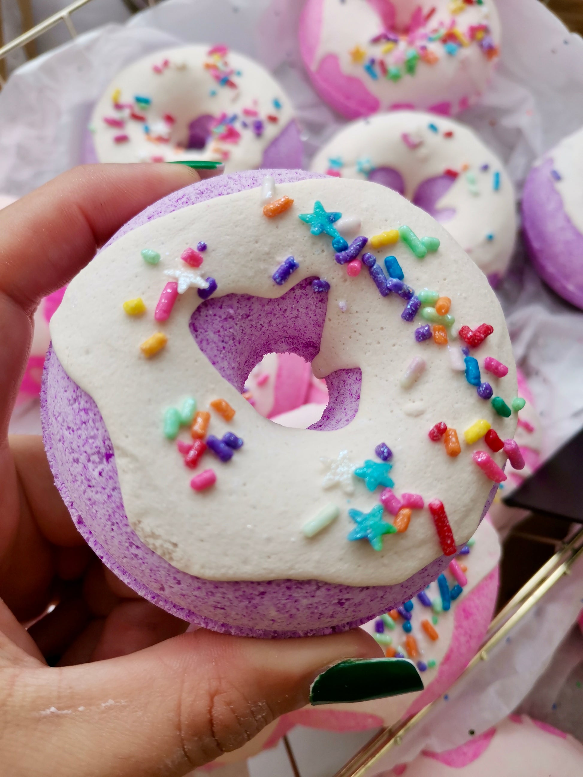 Donut Bath Bombs with Sprinkles