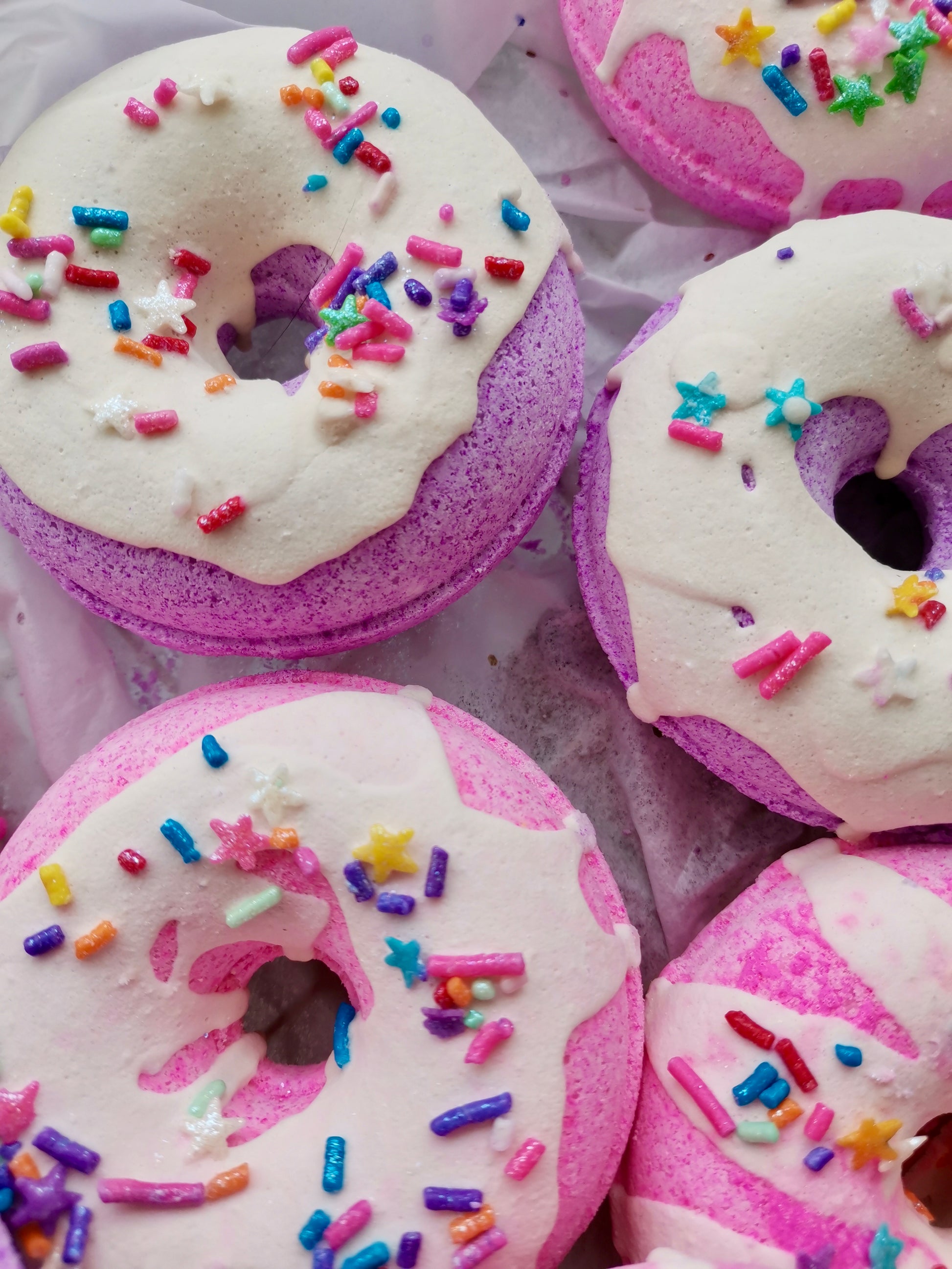 Donut Bath Bombs with Sprinkles