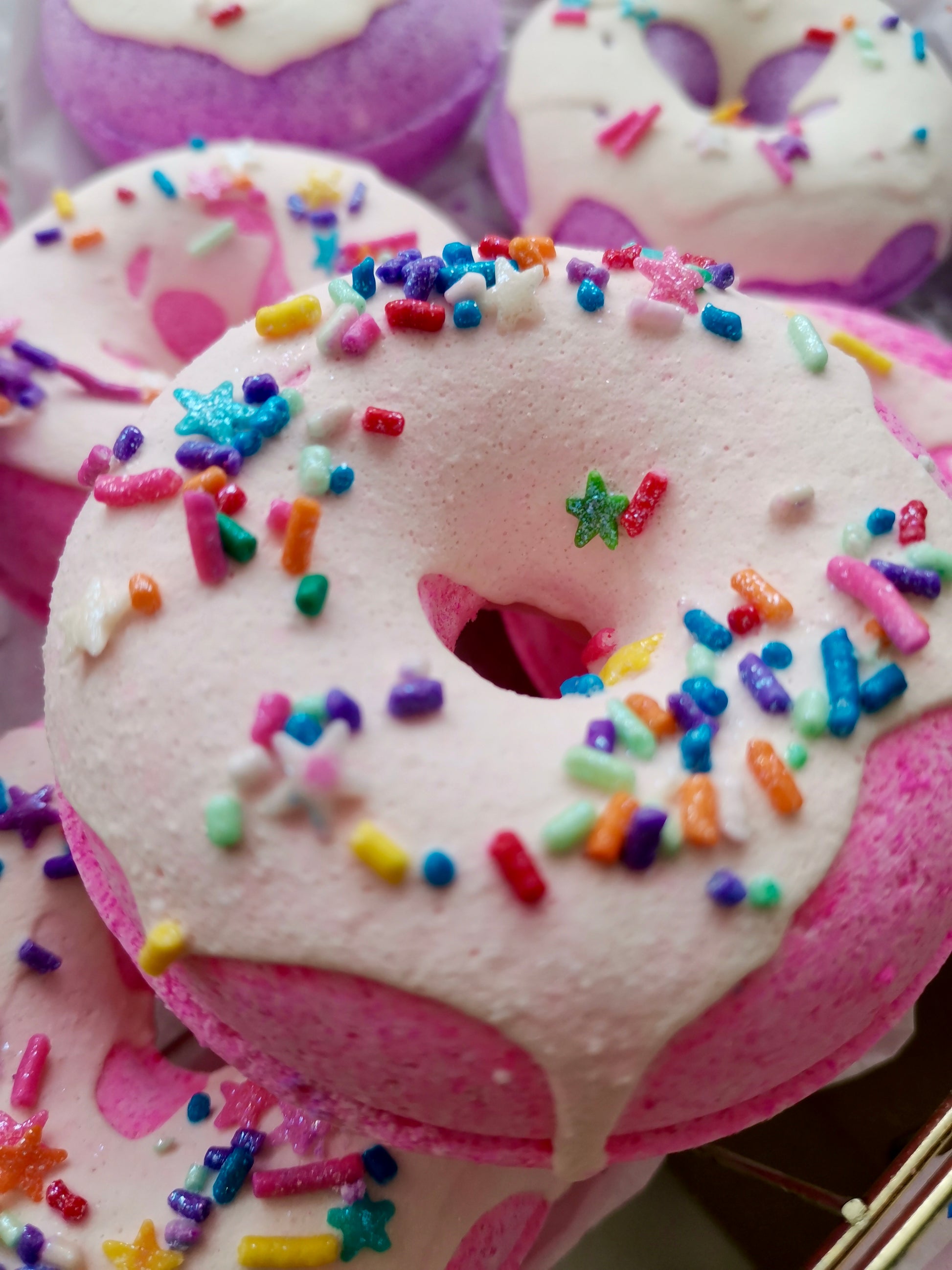 Donut Bath Bombs with Sprinkles