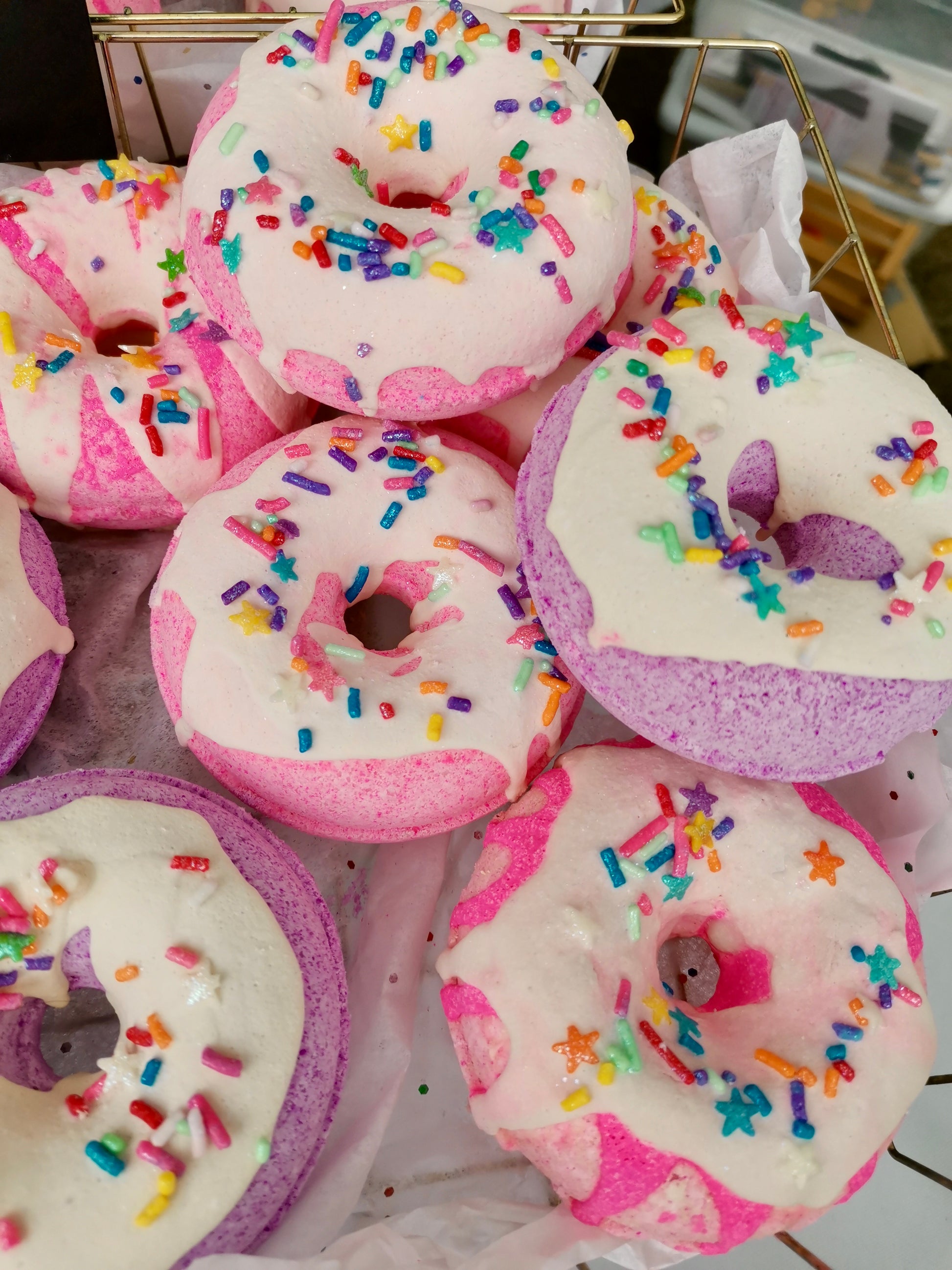 Donut Bath Bombs with Sprinkles