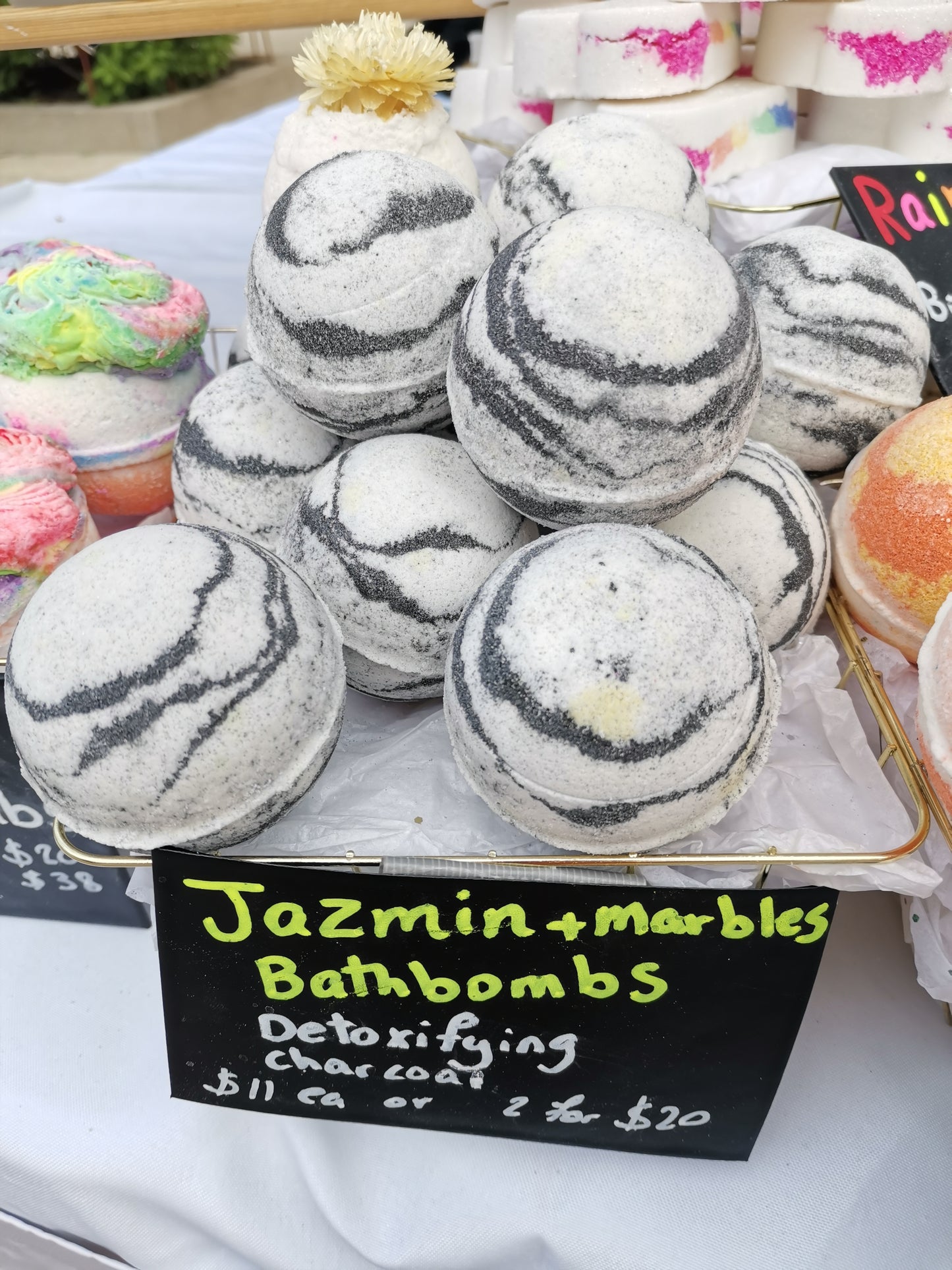 Jasmine + Marbles Large Bath Bombs | The Vegan Potionry |