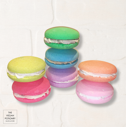 Macaron Bubbling Bath Bombs (Large) | The Vegan Potionry |