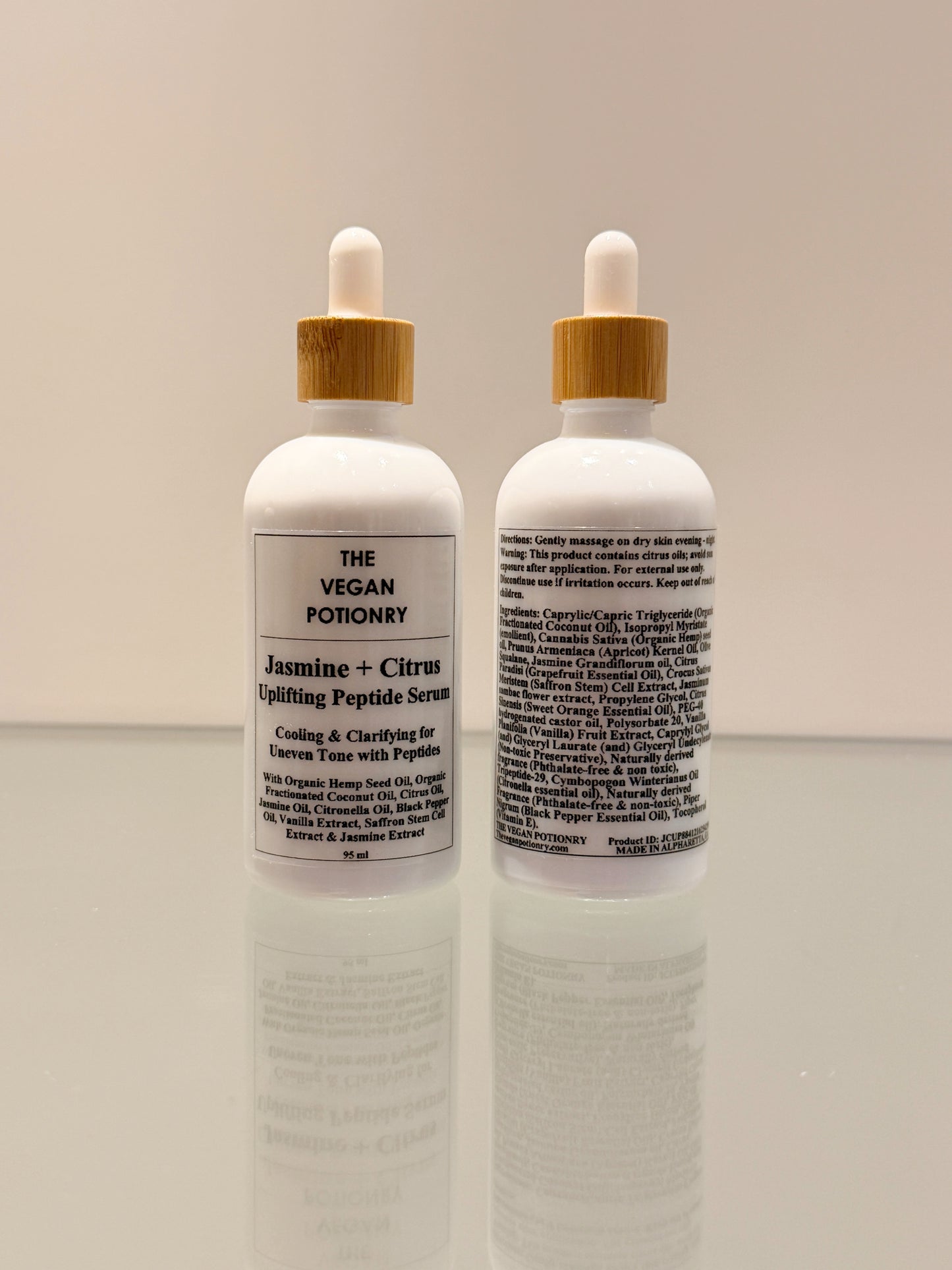 Jasmine + Citrus Uplifting Peptide Serum | The Vegan Potionry
