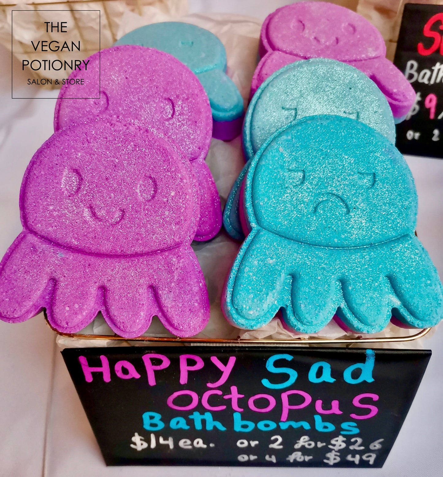 Happy Sad Octopus Bath Bomb | The Vegan Potionry