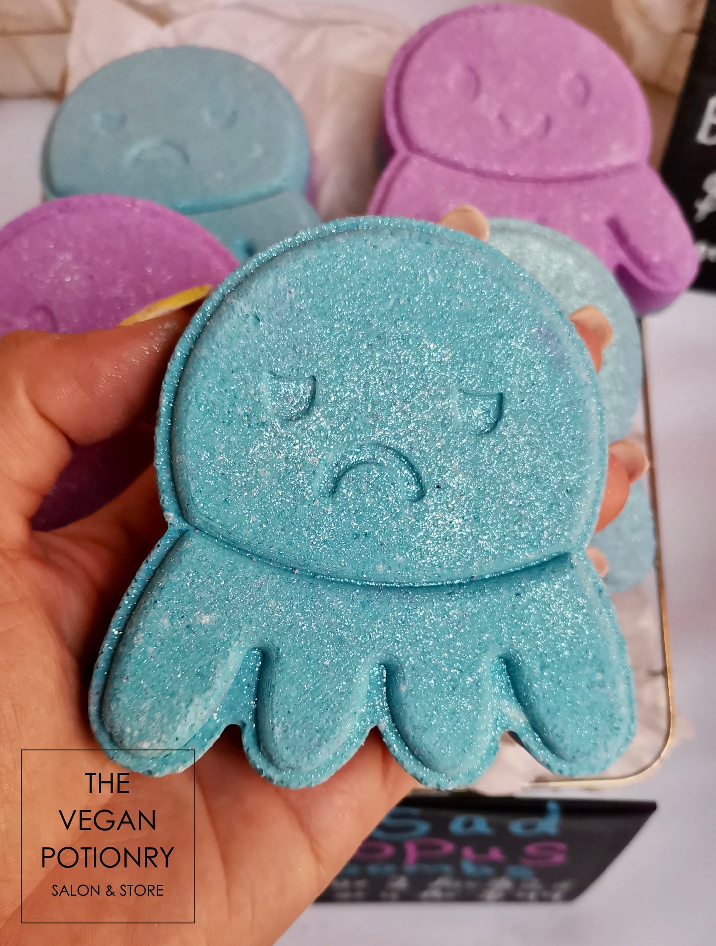 Happy Sad Octopus Bath Bomb | The Vegan Potionry