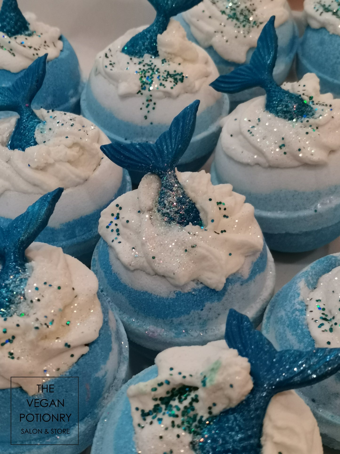 Mermaid Bubbling Bath Bombs with Toys | The Vegan Potionry