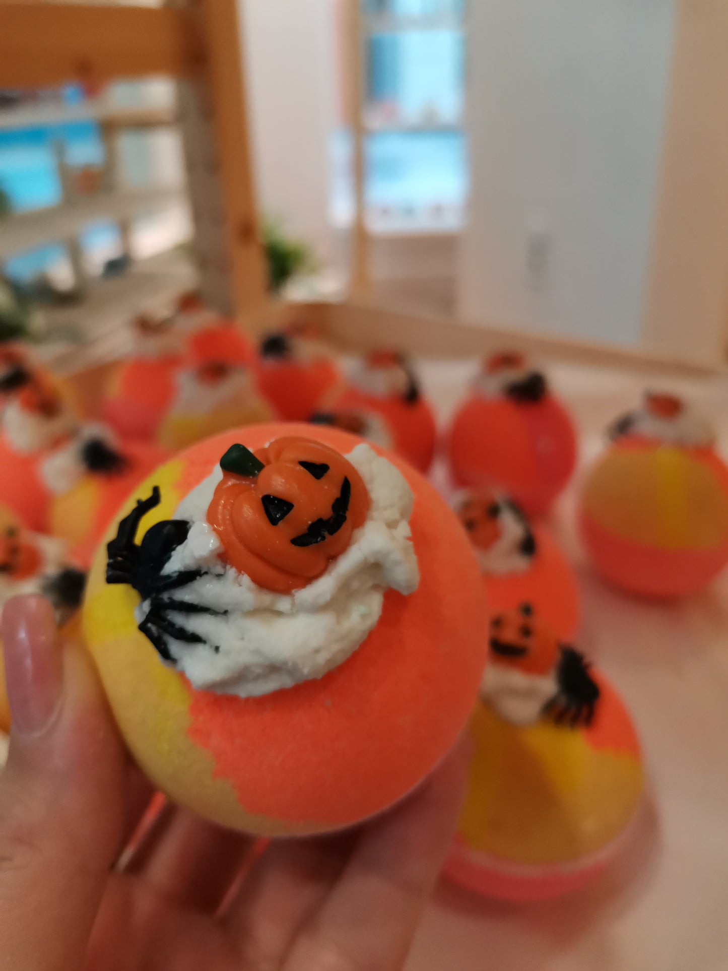 Pumpkin Spice & Scream Twice Bubbling Bath Bombs with Toys