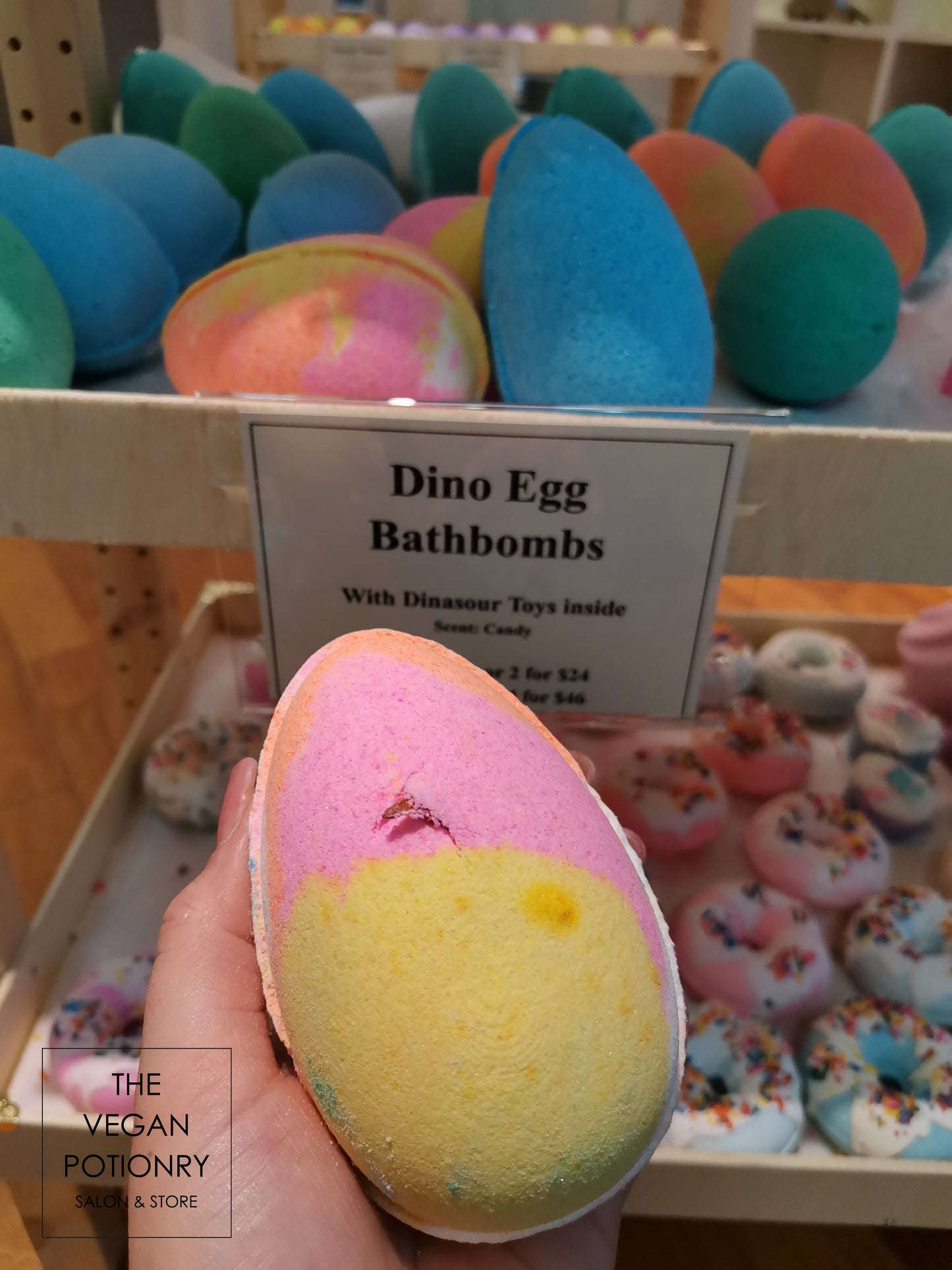 Dino Egg Bath Bombs with Dinosaur Toys Inside | The Vegan Potionry |