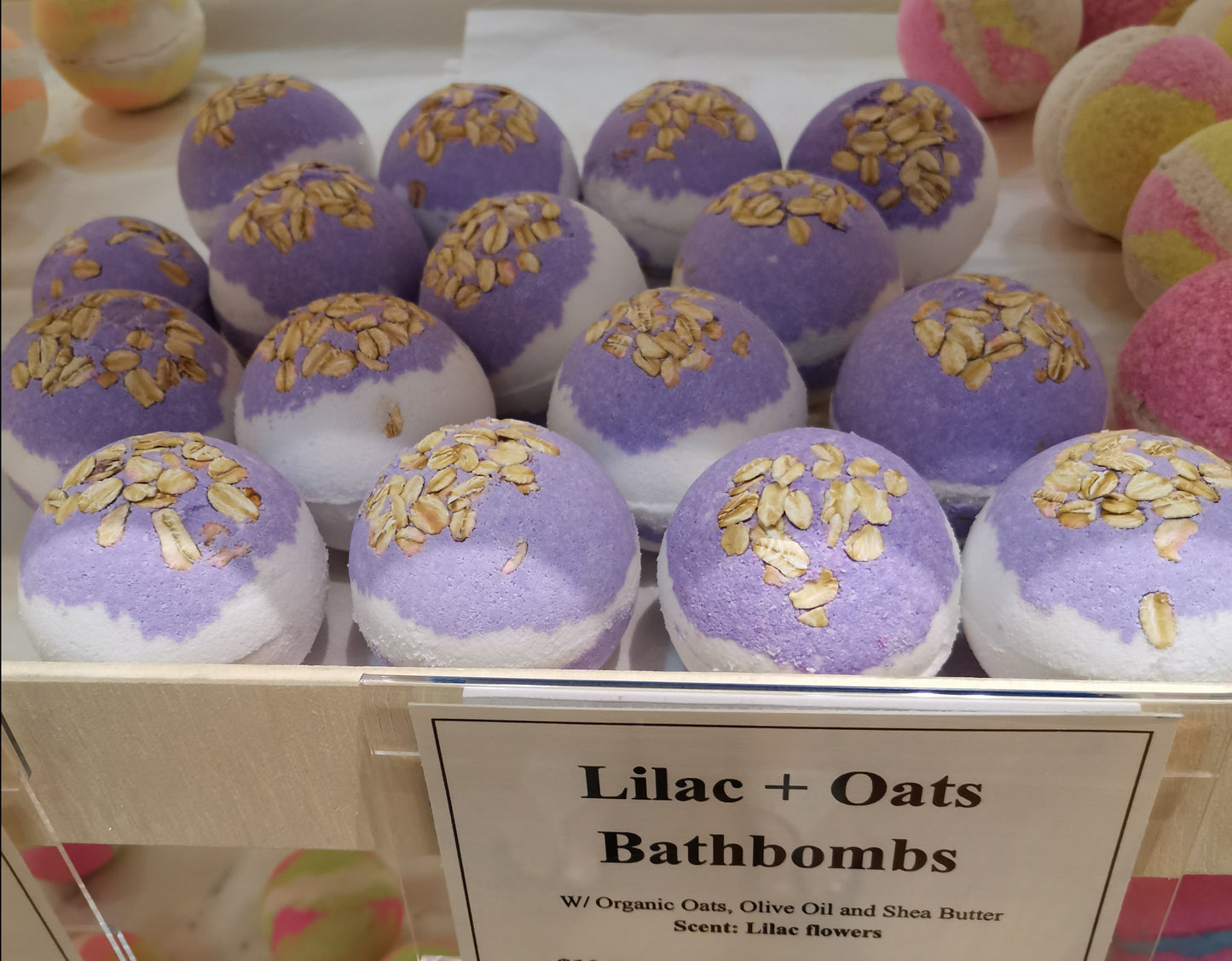 Lilac + Oats Bath Bombs
