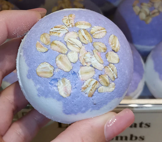 Lilac + Oats Bath Bombs