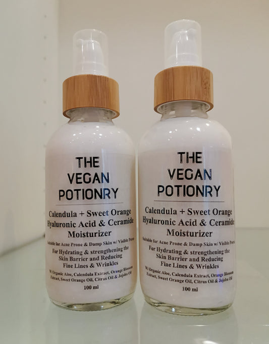 Calendula + Sweet Orange Hyaluronic Acid & Ceramide Moisturizer | The Vegan Potionry