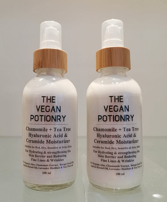 Chamomile + Tea Tree Hyaluronic Acid & Ceramide Moisturizer | The Vegan Potionry