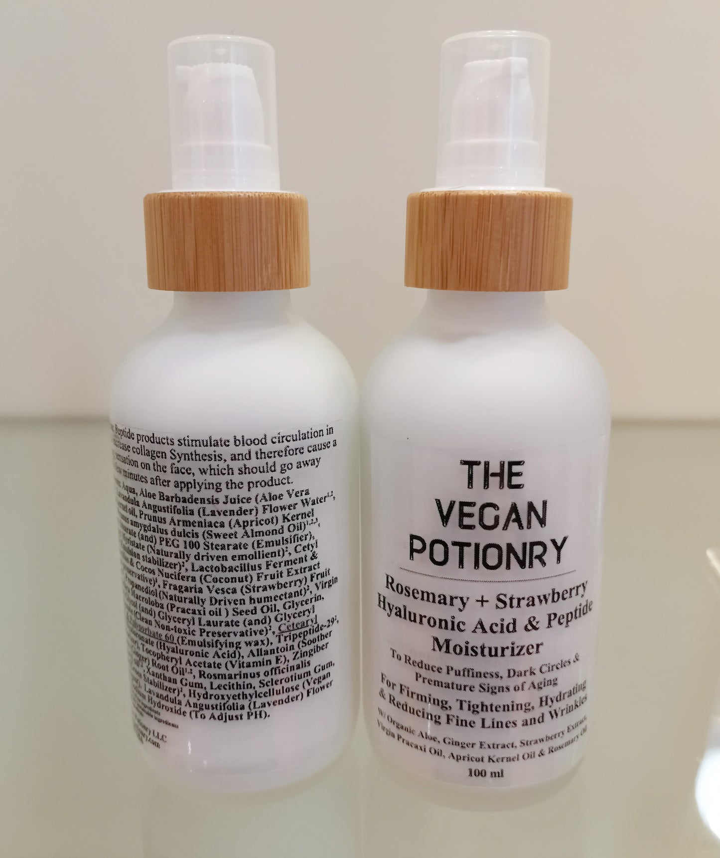 Rosemary + Strawberry Hyaluronic Acid & Peptide Moisturizer | The Vegan Potionry
