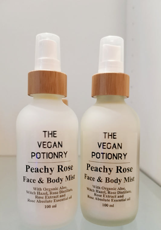 Peachy Rose Face & Body Mist | The Vegan Potionry