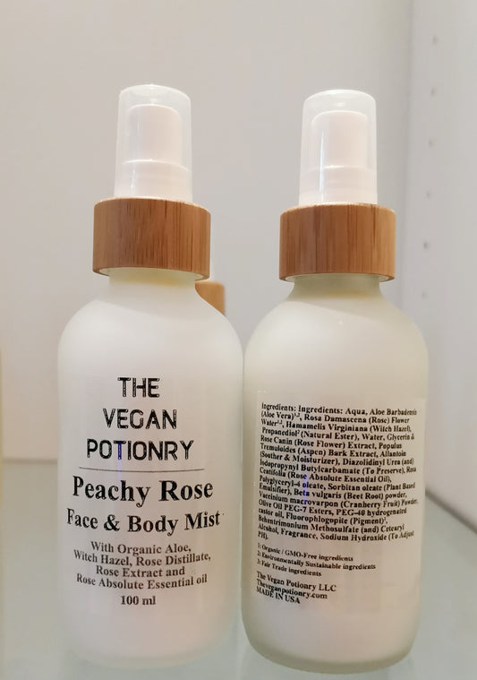 Peachy Rose Face & Body Mist | The Vegan Potionry