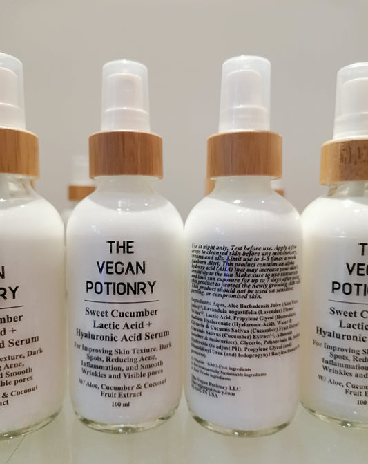 Sweet Cucumber Lactic Acid + Hyaluronic Acid Toner | The Vegan Potionry |