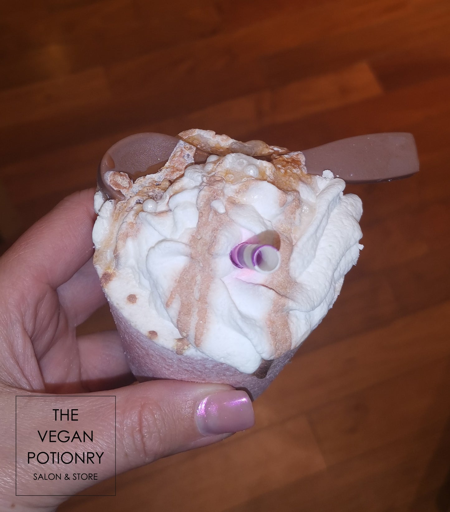 Coffee Latte, Espresso & Frappuccino Bubbling Bath Bombs with toys inside | The Vegan Potionry |