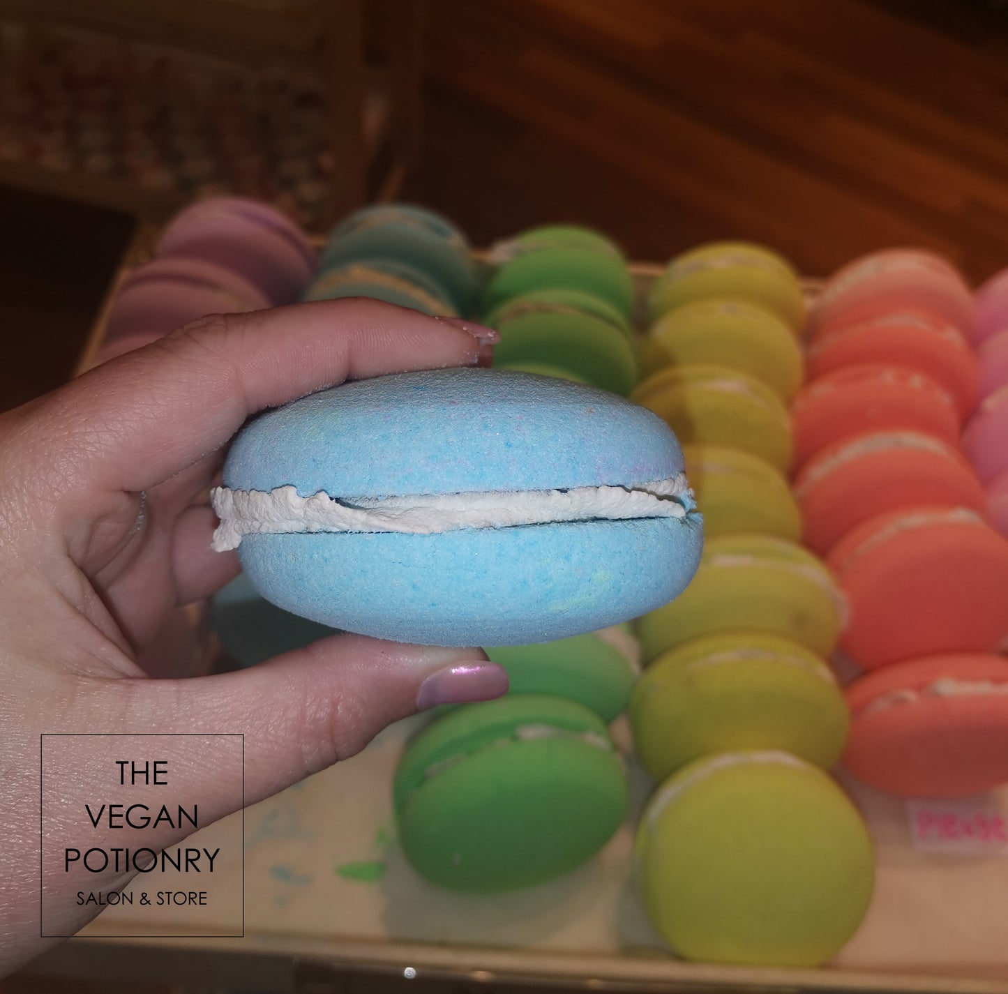 Macaron Bubbling Bath Bombs (Large) | The Vegan Potionry |